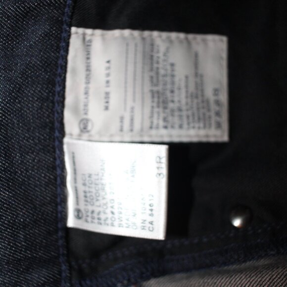 AG The Steve Slim Straight Dark Wash 31R - Picture 10 of 10